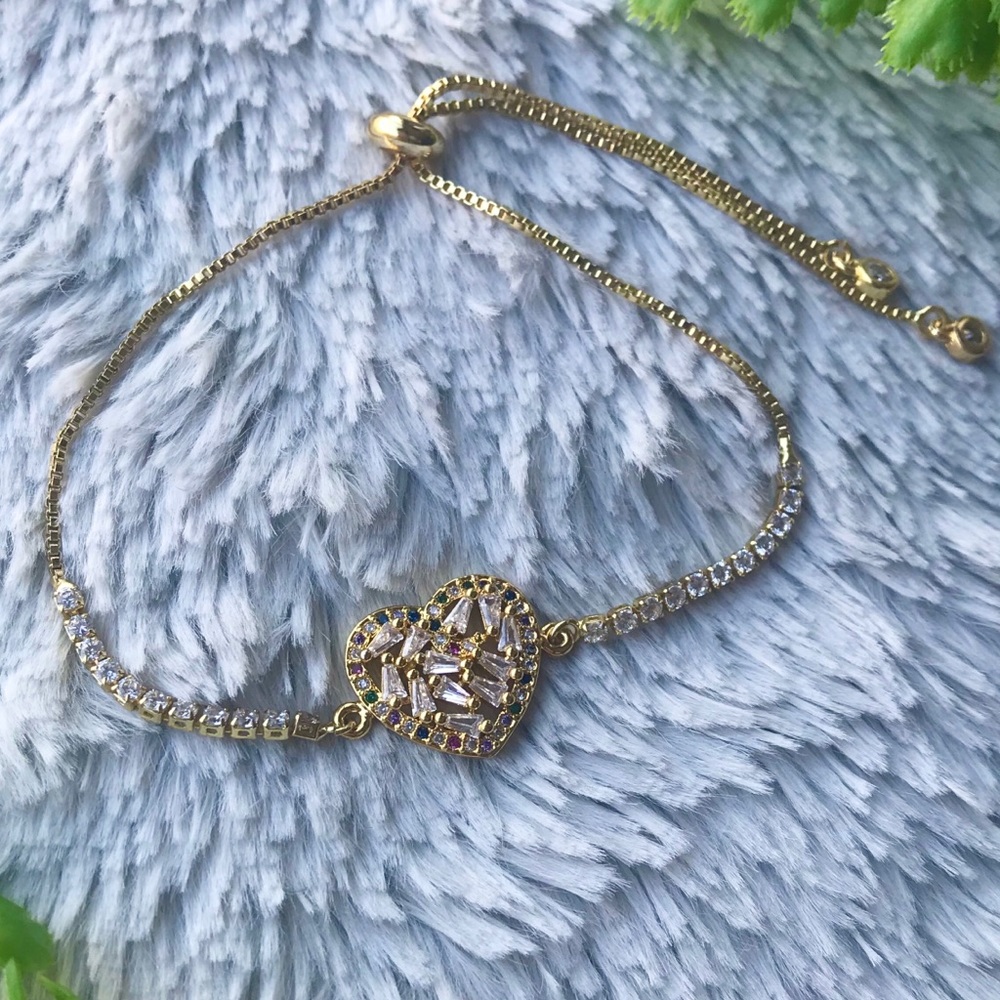 Handmade Heart Bracelet Gold Plated